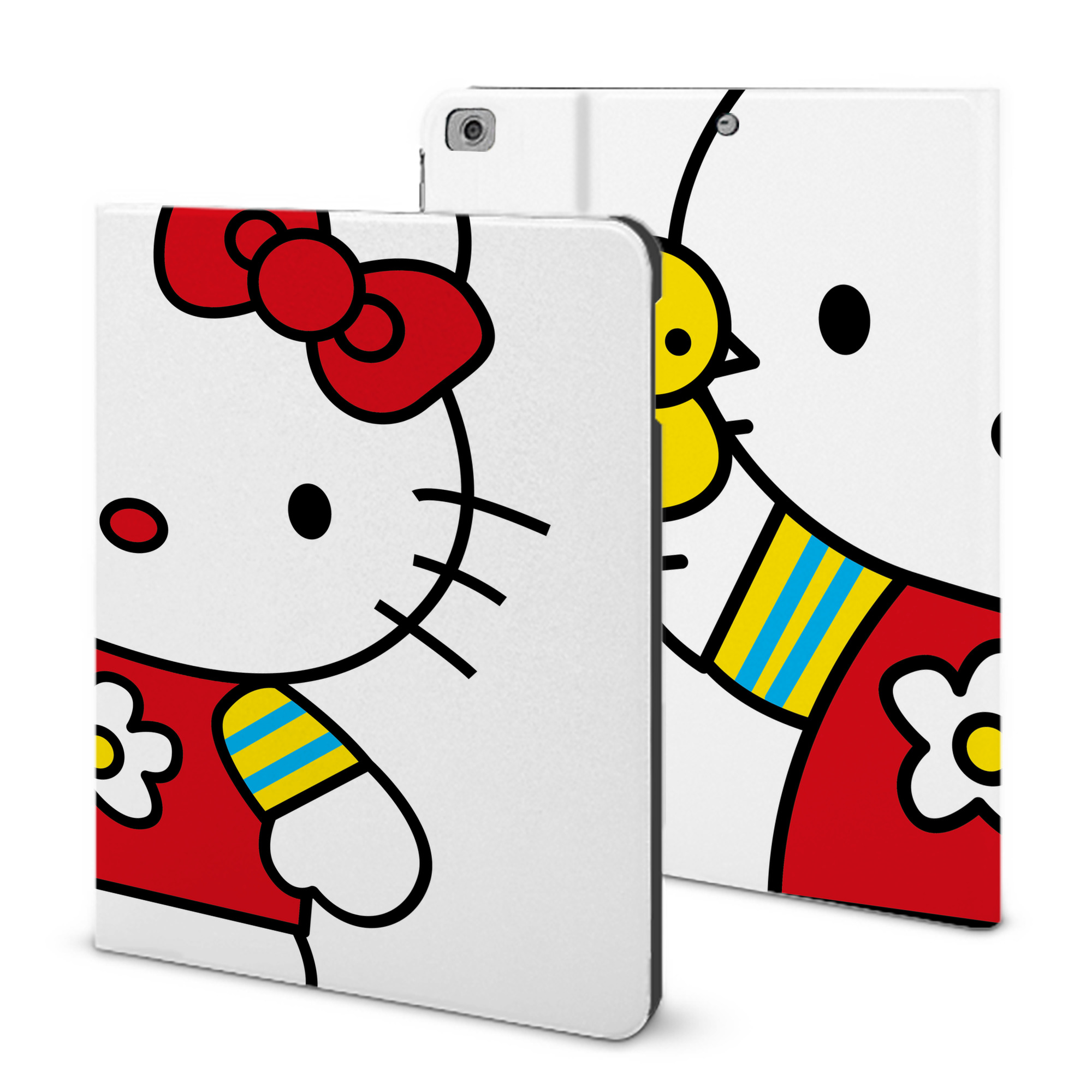 （画像用） Hello Kitty ハローキティ IPad ケース ブック型 PUレザー TPU 耐衝撃 軽量 薄型 ペン収納なし 全面保護 IPad 各モデル対応